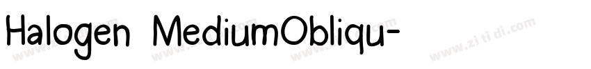 Halogen MediumObliqu字体转换